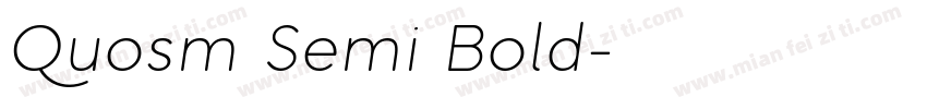 Quosm Semi Bold字体转换